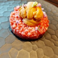 焼肉うしごろ 銀座並木通り店 - 生雲丹のうしごろユッケ～1
