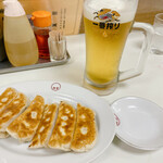 萬里 - 焼餃子、生ビール(中)