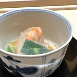 すし宮川  - 北海シマエビ ホタテ ソラ豆