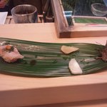 笹すし - おまかせにぎり（ノドグロ・猛者海老の頭）