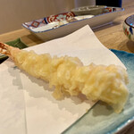 蕎麦に銘酒 蔵美庭 - 大海老天ぷら