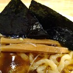 手打式超多加水麺 ののくら - 海苔とメンマ