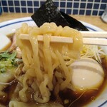 手打式超多加水麺 ののくら - 手打式超多加水の太縮れ麺