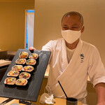 Sushi Tenbi - おまかせコース 6600円
                        握り 中巻き