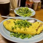麦酒宿 まり花 道玄坂 - 納豆オムレツ　480円