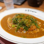 上等カレー - とんかつほうれん草カレー