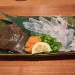 かつらぎ浜料理店 - ヒラメの刺身