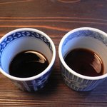 雙柿庵 - 左(濃い口-辛口)_右(薄口-甘口)