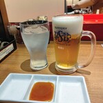 Yakiniku No Watami - 糖質ゼロの生ビールもすぐに到着