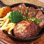Omi beef skirt steak Yakiniku (Grilled meat) & Hamburg set meal (150g)