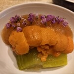 SUGALABO - 賀茂茄子と根室産雲丹、関金わさび