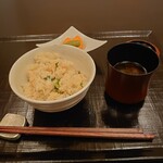 杢の抄 - あさりご飯でした。丁度良い味付けで美味しかった。