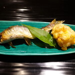 富小路 やま岸 - あゆ、とうもろこし