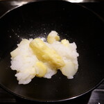 富小路 やま岸 - ホワイトアスパラごはん