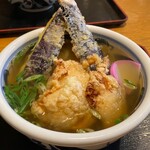 久兵衛 - とり天うどん+なす天トッピング