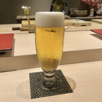 博多 鮨 まつもと - アサヒ プレミアム生ビール 熟撰