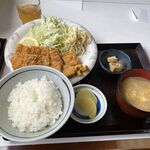 三喜食堂 - かじきマグロフライ･小ライス　700円