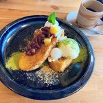 Ocha To Oshokujidokoro Moriyama - 抹茶白玉あずきのフレンチトースト
