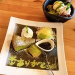 Ocha To Oshokujidokoro Moriyama - 抹茶わらび餅と抹茶ガトーショコラ＆抹茶ぷりんパフェ