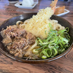 大力うどん - 肉うどん・えび天トッピング