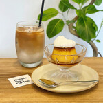 Dimple Port Coffee - 料理写真:アイスラテ、レトロプリン