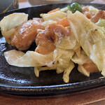 のぶ - 鶏野菜炒め定食＠塩味