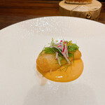 キムラ - オコゼのフリット　あん肝ソース