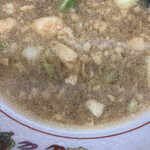 ラーメン二郎 - 非乳化スープ