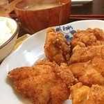 タケシタベーカリー - 唐揚げ定食。580円は安いなあ(^^)