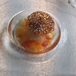 フランス料理 ル・クール - フルーツとソルベの盛り合わせ