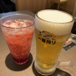 Yuzu An - 乾杯でいただきます
                        ごろごろ果実ソーダと生ビール