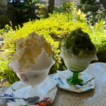 お食事処　喫茶セルフ - 料理写真:ミルク金時700円
お皿が可愛いでしょ？