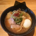 姫路麺哲 - 姫路ラーメン 醤油 ホルモントッピング