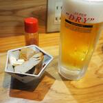 卓 - さつま揚げ、ビール