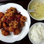 蜀味三国 - 料理写真:辣子鶏定食
