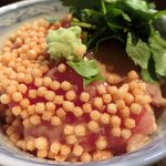 銀座 水野 - お昼の会席コース 3700円 の鮪胡麻和え