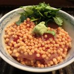 銀座 水野 - お昼の会席コース 3700円 の鮪胡麻和え