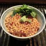 銀座 水野 - お昼の会席コース 3700円 の鮪胡麻和え