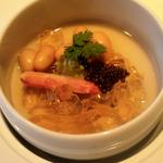 バンヤ - 先附
                                
                                里芋のムース   追い鰹のジュレ掛け
                                
                                