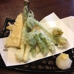 鮨処やすし - 天ぷら山菜盛り