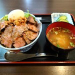 パリから来た和 - 熟成ハラミステーキ丼(肉増し)