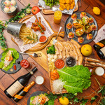 京王スカイビアガーデン - ビーフステーキ＆ポークグリル贅沢ミートコンボセット　¥5500