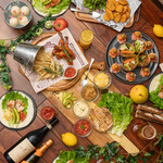 京王スカイビアガーデン - 照り焼きチキントルティーヤのカジュアルセット　￥4200