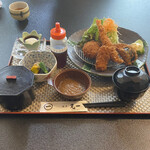 割烹 丸一 - ミックスフライ定食@1300