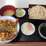 Kisoba Suehiro - 天丼とそばのセット 600円