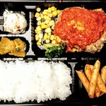 ビストロ石川亭 - ハンバーグ弁当 ﾄﾏﾄｶﾚｰｿｰｽ