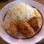 かつざんまい - かきフライ：最初の一皿は三個