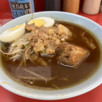 Ramen Fujimaru - 濃い。兎に角濃い。つけ麺のつけ汁はこのぐらいの濃さが合ってる。ゆで卵サービスあざっす！