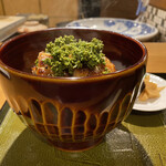おかもと - ❾ 岡山天然海うなぎの蒲焼、花山椒の佃煮の丼