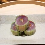 温石 - 鯵の胡瓜巻き